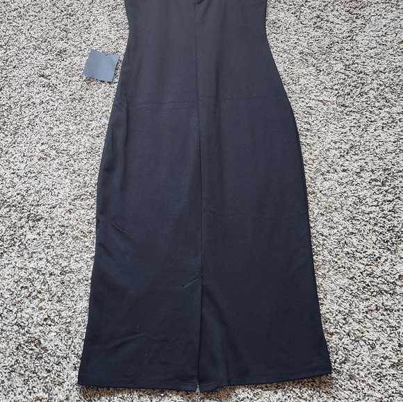 Lulu's Persuasion Black Ruffled Bodycon Midi Dress  Womens Size Small - Picture 4 of 10